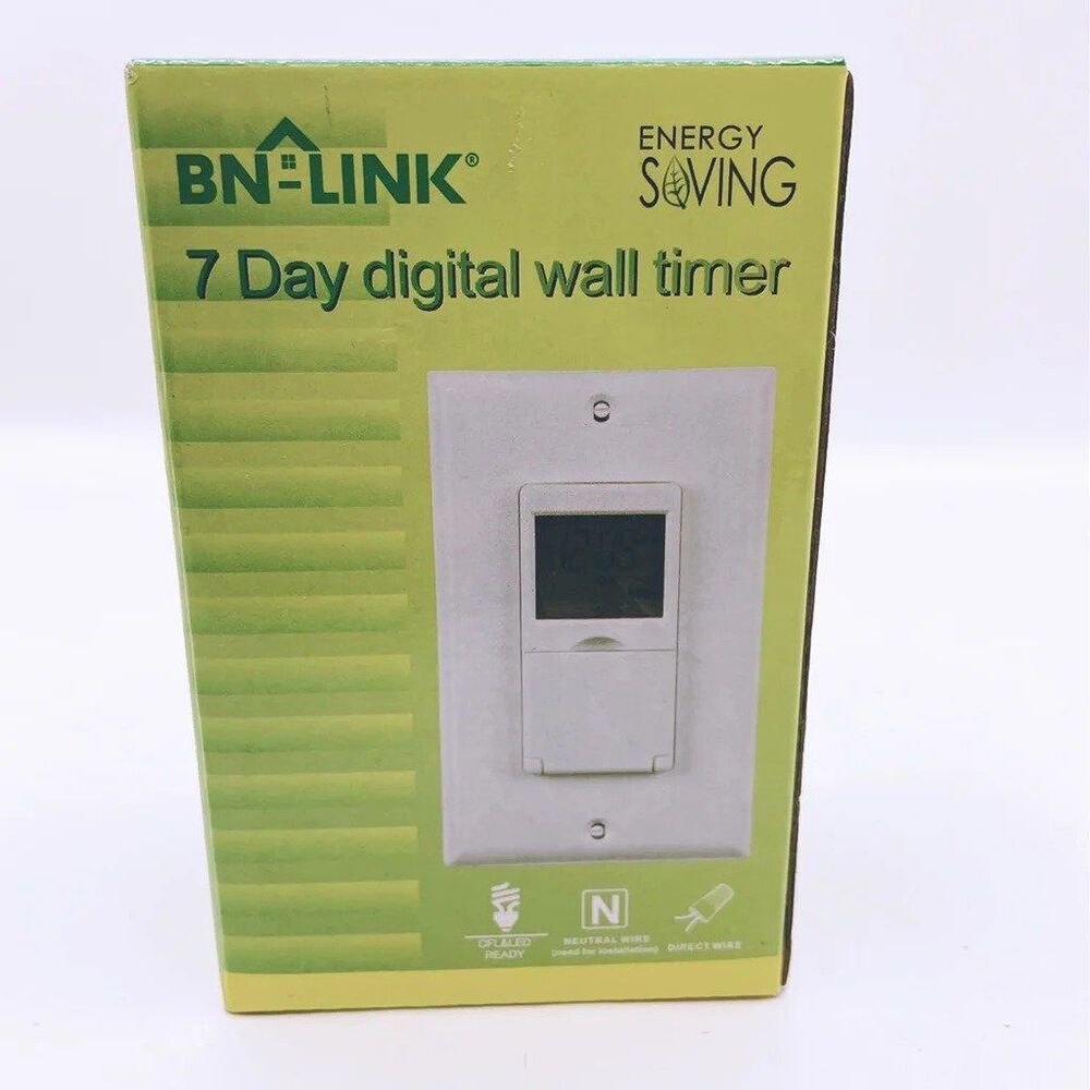 BN-LINK Energy Saving 7 Day Wall Timer- NEW IN BOX